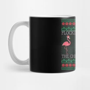 Funny Christmas Flamingo Ugly Christmas Sweater Mug